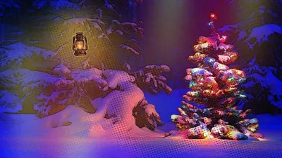 Скачать обои Огни на новогодней елки на рабочий стол из раздела картинок  Новый год