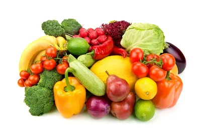 сбор фруктов и овощей на белом фоне. вид сверху Стоковое Фото - изображение  насчитывающей ягод, группа: 247527774
