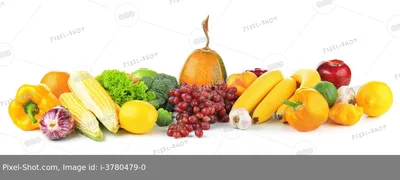 Картинки фруктов и овощей на белом фоне фотографии