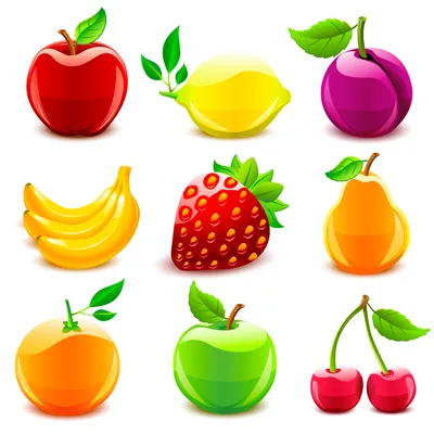 Свежие овощи и фрукты на белом фоне :: Стоковая фотография :: Pixel-Shot  Studio