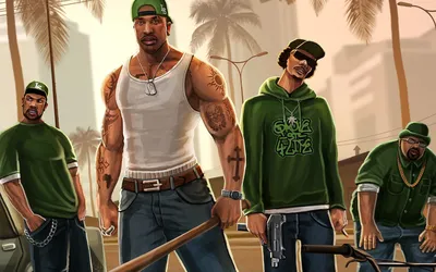 Download wallpaper gang, crime, gta, San Andreas, Grand theft auto, CJ,  section games in resolution 1920x1200
