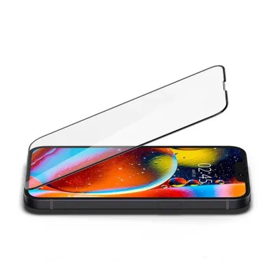 Защитное стекло Spigen Glass tR Slim HD для iPhone 13 Pro Max Black  (AGL03383) - купить по цене 859 ₴ в Киеве / Украине. Оригинальный товар с  гарантией качества.