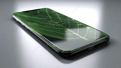 Iphone 11 с зеленым листом, 3d визуализация телефона с листом, Hd  фотография фото, лист фон картинки и Фото для бесплатной загрузки