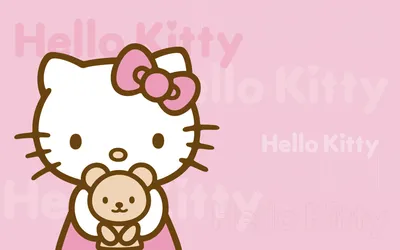 Скачать обои Cute Hello Kitty Pink, Милый, Hello, Kitty, Розовый в  разрешении 1920x1200 на рабочий стол