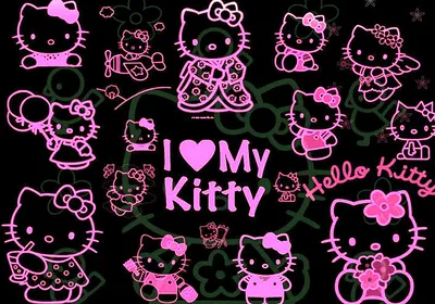 Обои Hello Kitty, картинки - Обои для рабочего стола Hello Kitty фото из  альбома: (музыка)