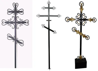 Кресты из металла и железа на могилу (кладбище) в Москве и МО, фото, цена