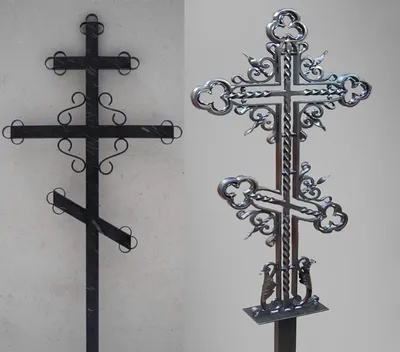 Кресты из металла и железа на могилу (кладбище) в Москве и МО, фото, цена