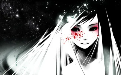 Девушка мистического героя кровавая с кровью на ее лице на темном фоне  Стоковое Фото - изображение насчитывающей страшно, демон: 191425428
