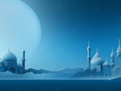 синий тон исламской мечети, мечеть, ислам, религия фон картинки и Фото для  бесплатной загрузки
