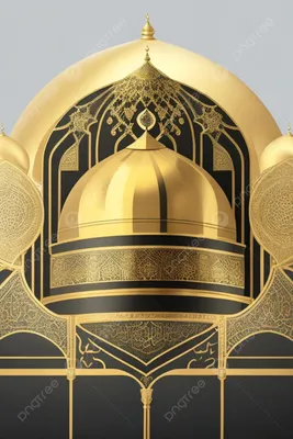 завораживающие 3d обои мечети с золотым куполом поднимут ваше пространство  исламской элегантностью Фон Обои Изображение для бесплатной загрузки -  Pngtree