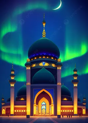 здание мечети с удивительным небом Фон Обои Изображение для бесплатной  загрузки - Pngtree