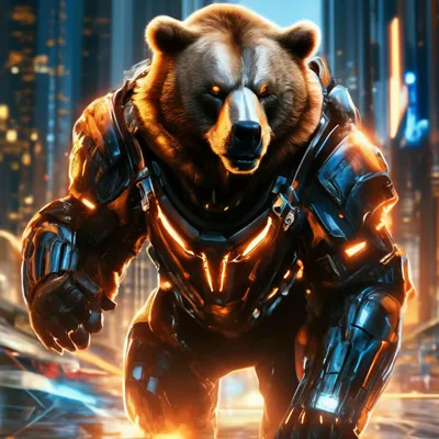 Медведь на аватарку для игр» — создано в Шедевруме