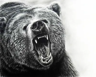 Свирепый медведь арт - 72 фото