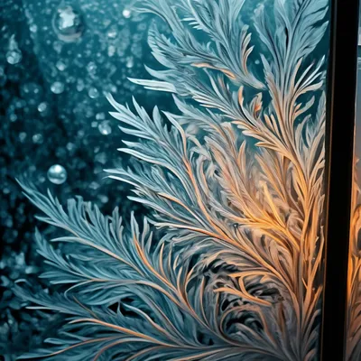 Морозные узоры на стекле - кристаллы…» — создано в Шедевруме