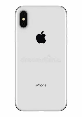 Silver Apple IPhone X Back Side Front View Isolated on White Background  Editorial Image - Image of back, cellphone: 10… | Iphone, Birthday  background, Silver apples