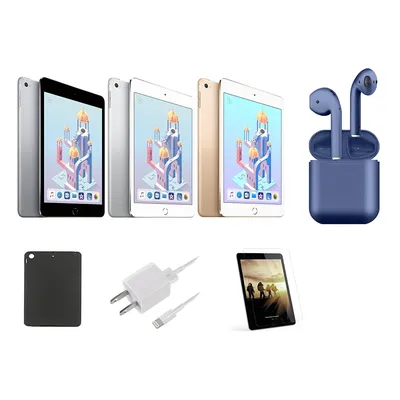 Restored | Apple iPad Mini 4 | 7.9-inch Retina | 32GB | Wi-Fi Only | Latest  OS | Bundle: Case, Pre-Installed Tempered Glass, Rapid Charger,  Bluetooth/Wireless Airbuds By Certified 2 Day Express - Walmart.com