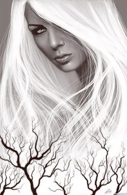 Картинка 650x995 | Нарисованная девушка с длинными белыми волосами  прикрывающими лицо | Девушка, Блондинка, фото | Белые волосы, Лицо, Рисунки  диснея