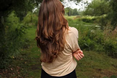 Шатенка с длинными волосами со спины (45 лучших фото)