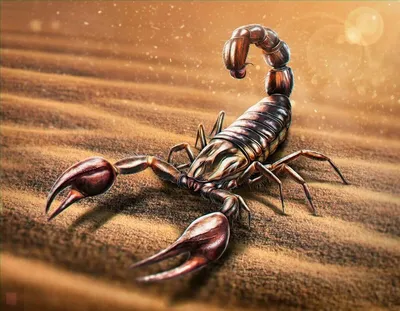 Скорпион на песке арт - 63 фото
