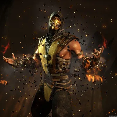Пепел осыпается на Скорпиона, персонажа игры Mortal Kombat — Авы и картинки  | Игры, Мортал комбат, Картинки