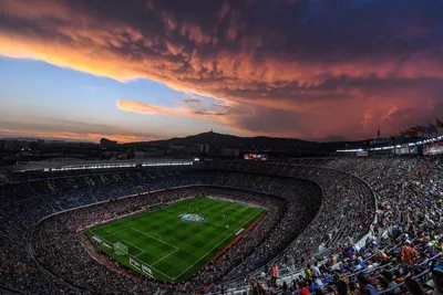 Скачать обои Барселона, Barcelona, Camp Nou, Камп Ноу, футбольный стадион,  раздел спорт в разрешении 1920x1080
