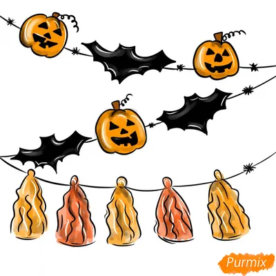 Как нарисовать тыкву на Хэллоуин