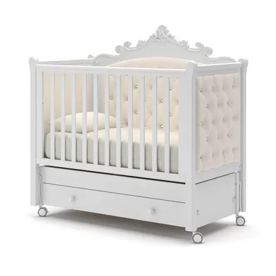 Кроватка для новорожденного Lilla - модель Aria белая с доставкой в  интернет-магазине Инфания