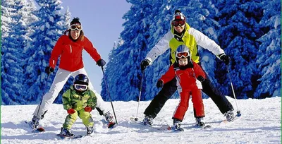 Советы и правила для первого катания на лыжах детям
