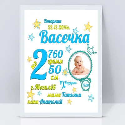 Детская метрика-постер (5 дизайнов в карусели) в интернет-магазине Ярмарка  Мастеров по цене 250 ₽ – OO0PSBY | Метрики детские, Клин - доставка по  России