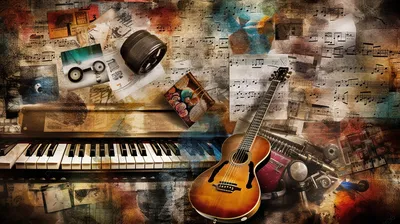 Картинки на тему музыки для урока в школе. Музыкальные арты.