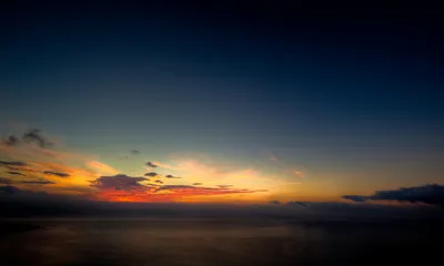 Картинка на рабочий стол небо, вечер, пейзажи, океан, закаты солнца,  красивые обои, море, full hd wallpapers, вода 1280 x 768