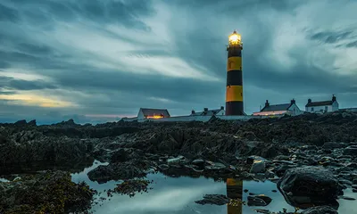 Picture Ireland St Johns Lighthouse Lighthouses Stones Evening