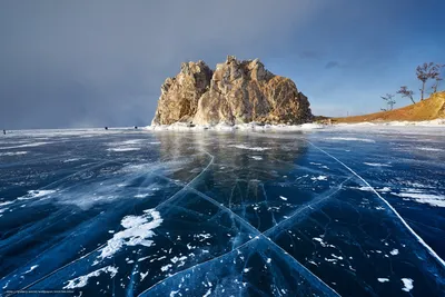 Фотографии Россия Baikal Скала Природа Озеро Пейзаж