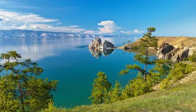 Обои для рабочего стола Россия Baikal Природа Небо Озеро 1920x1080
