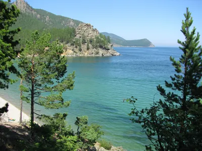 Фотографии Россия Baikal гора Природа Озеро Пейзаж 1920x1080