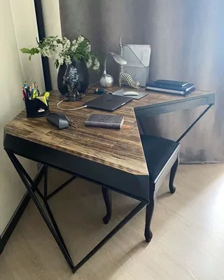 ARCHPOLE_мебельный бренд on Instagram: “Эксклюзивный рабочий стол Гексагон  со столешницей из старых досок (от 30 до 100лет) в интер… | Столешница,  Интерьер, Стол