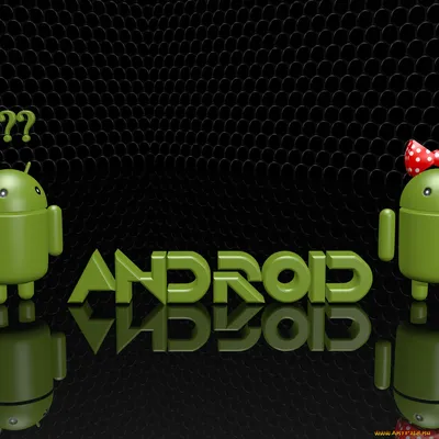 Обои андроид Свалка Android, обои для рабочего стола, фотографии андроид,  компьютеры, android, красный, бант, чёрный, фон, зелёный Обои для рабочего  стола, скачать обои картинки заставки на рабочий стол.