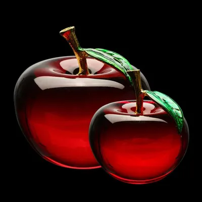 Купить 50/60 мм 3D глазурь K9 хрустальное яблоко ремесла фигурка стеклянное  пресс-папье рождественские подарки домашний декор рабочего стола | Joom