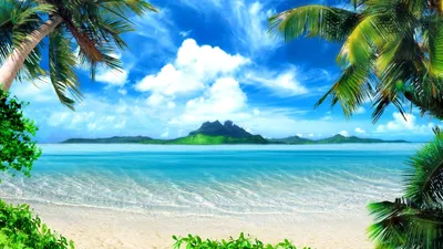 Скачать обои песок, море, пляж, солнце, тропики, океан, берег, остров,  раздел природа в разрешении 5156x2900