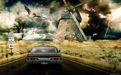 Обои Supernatural - Chevrolet Impala 1967 Кино Фильмы Supernatural, обои  для рабочего стола, фотографии supernatural, chevrolet, impala, 1967, кино,  фильмы Обои для рабочего стола, скачать обои картинки заставки на рабочий  стол.