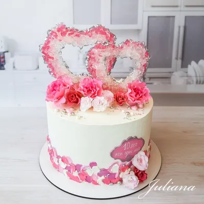 Торт на розовую свадьбу | Изысканные торты, Торт, Красивые торты