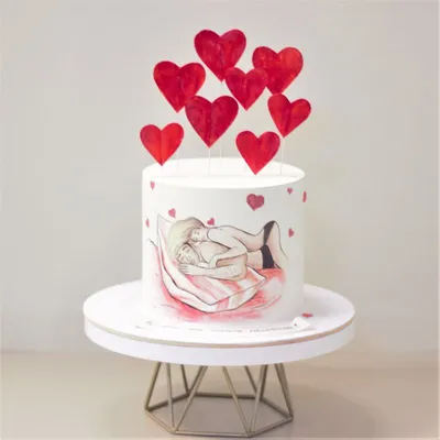 Торт на розовую свадьбу (2) - купить на заказ с фото в Москве