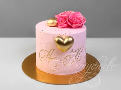 Торт на розовую свадьбу (23) - купить на заказ с фото в Москве