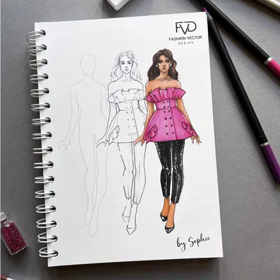 Купить Скетчбук Fashion Illustration By Sophie A5 - Fvdesign.org