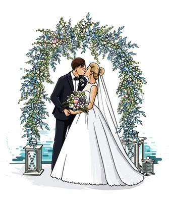 Нарисованный рукой дизайн невесты объятия PNG , клипарт невесты, Ручной  росписью, свадебный сезон PNG картинки и пнг PSD рисунок для бесплатной  загрузки