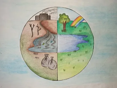 Рисунок на тему «Экология» выполнила ученица 7В класса Николаева Нелли.  @bilimbolimi_temirtau… | Instagram