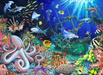 Подводный мир картинки рисунки - 81 фото