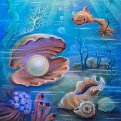 Рисунки на тему подводные фантазии - 49 фото