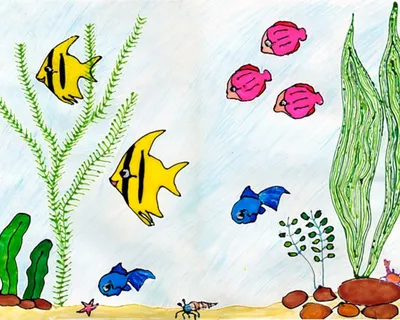Рисунок на тему подводный мир » Прикольные картинки: скачать бесплатно на  рабочий стол