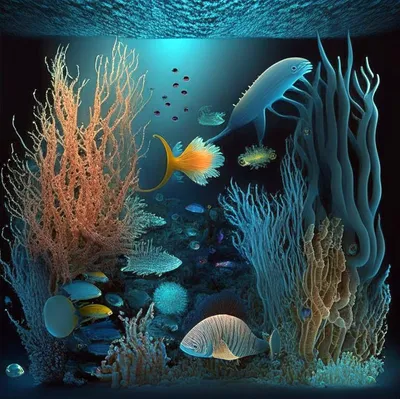 Подводный мир рисунок карандашом - 52 фото